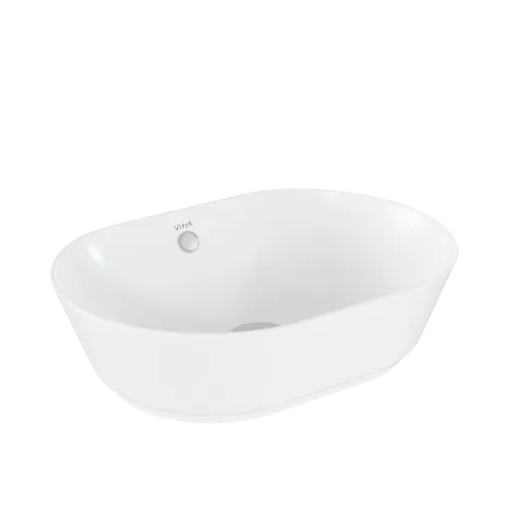 Раковина чаша VitrA Geo, 55 x 40 см, накладная, белая, антибактериальное покрытие Hygiene, белый