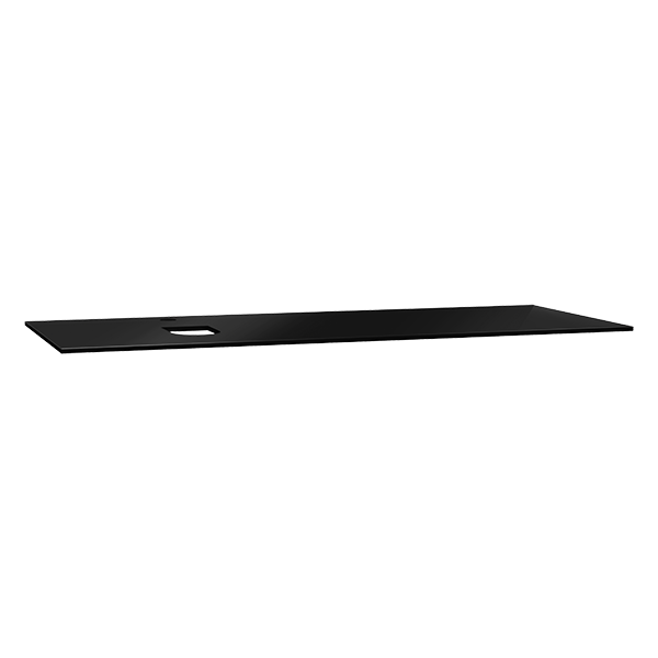 Столешница стеклянная VitrA Origin 120 см, левосторонняя, черная
