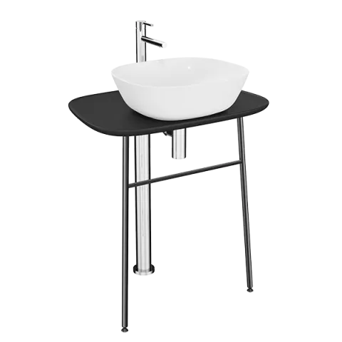 Отдельностоящий модуль VitrA Plural для раковины 70 см, высокий, матовый черный