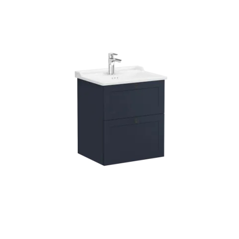 Модуль VitrA Root Classic 60 см с классической раковиной, матовый темно-синий