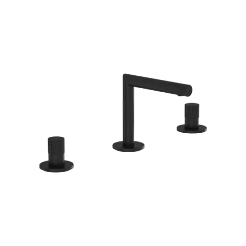 Смеситель VitrA Origin для раковины на 3 отверстия, чёрный матовый