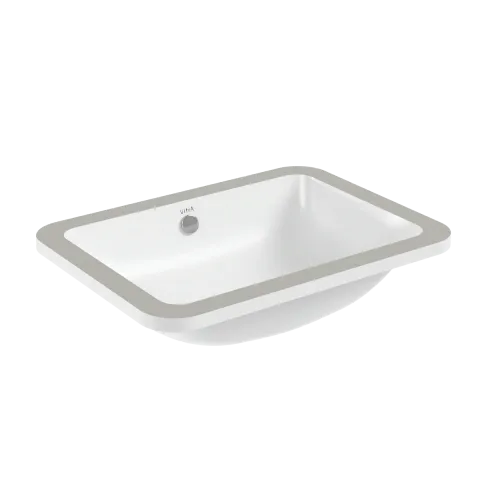 Встраиваемая снизу раковина VitrA S20, 50 x 37 см, прямоугольная, белая, антибактериальное покрытие Hygiene, белый