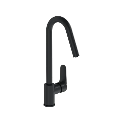 Смеситель VitrA Root Round для кухни, чёрный матовый