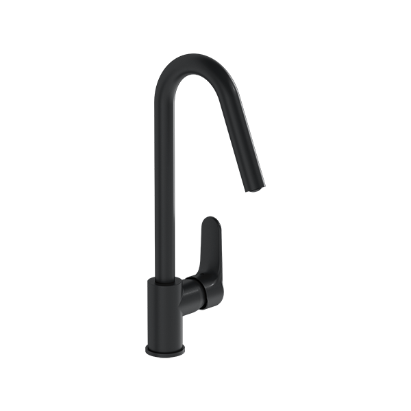 Смеситель VitrA Root Round для кухни, чёрный матовый
