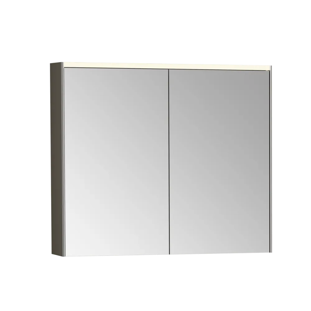 Зеркальный шкаф VitrA Core, 80 см, брашированный хром с подвесткой