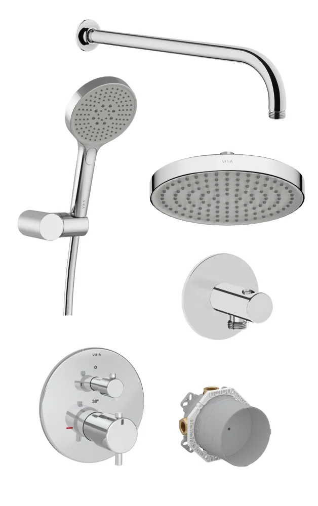 Комплект смесителей VitrA AquaHeat, хром
