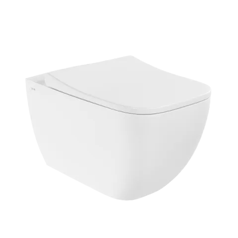 Подвесной унитаз VitrA Shift, безободковый, Rim-ex, белый, санитарный фарфор, антибактериальное покрытие Hygiene, белый