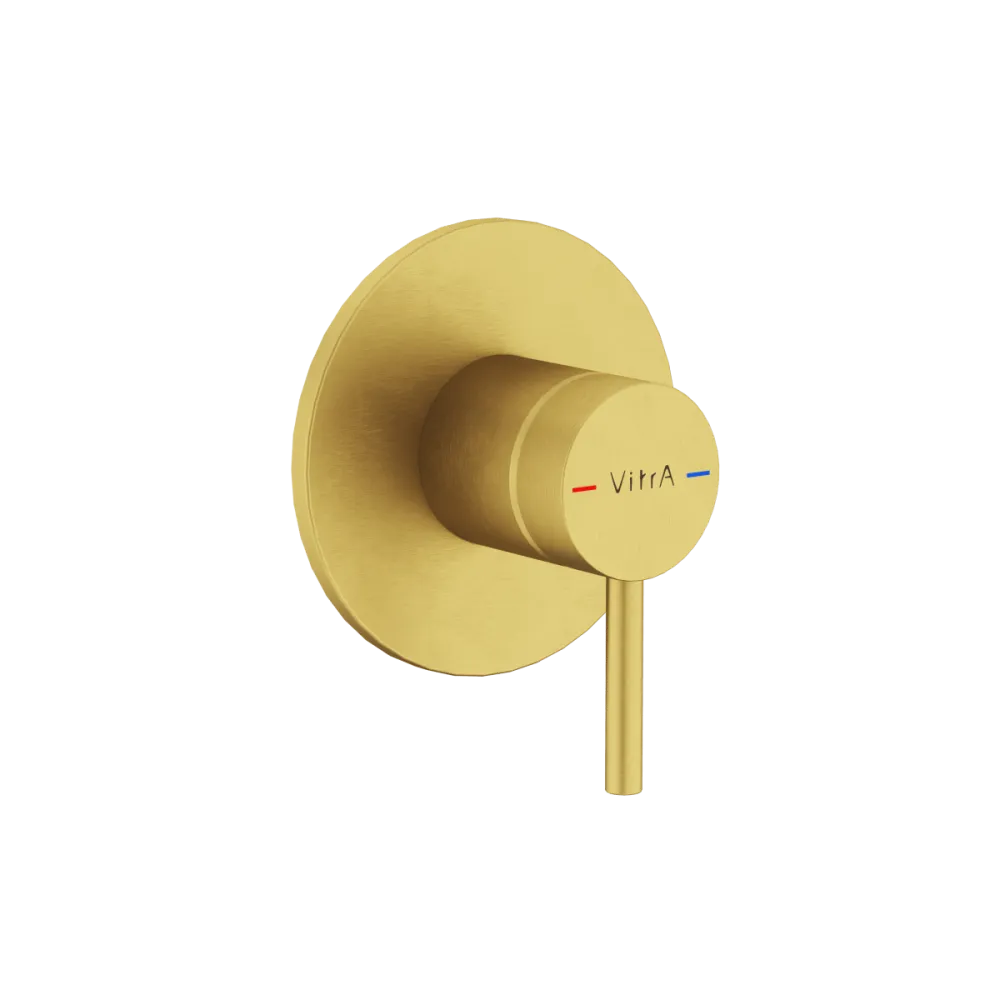 Встраиваемый смеситель для ванны VitrA Minimax Round, брашированное, брашированное золото