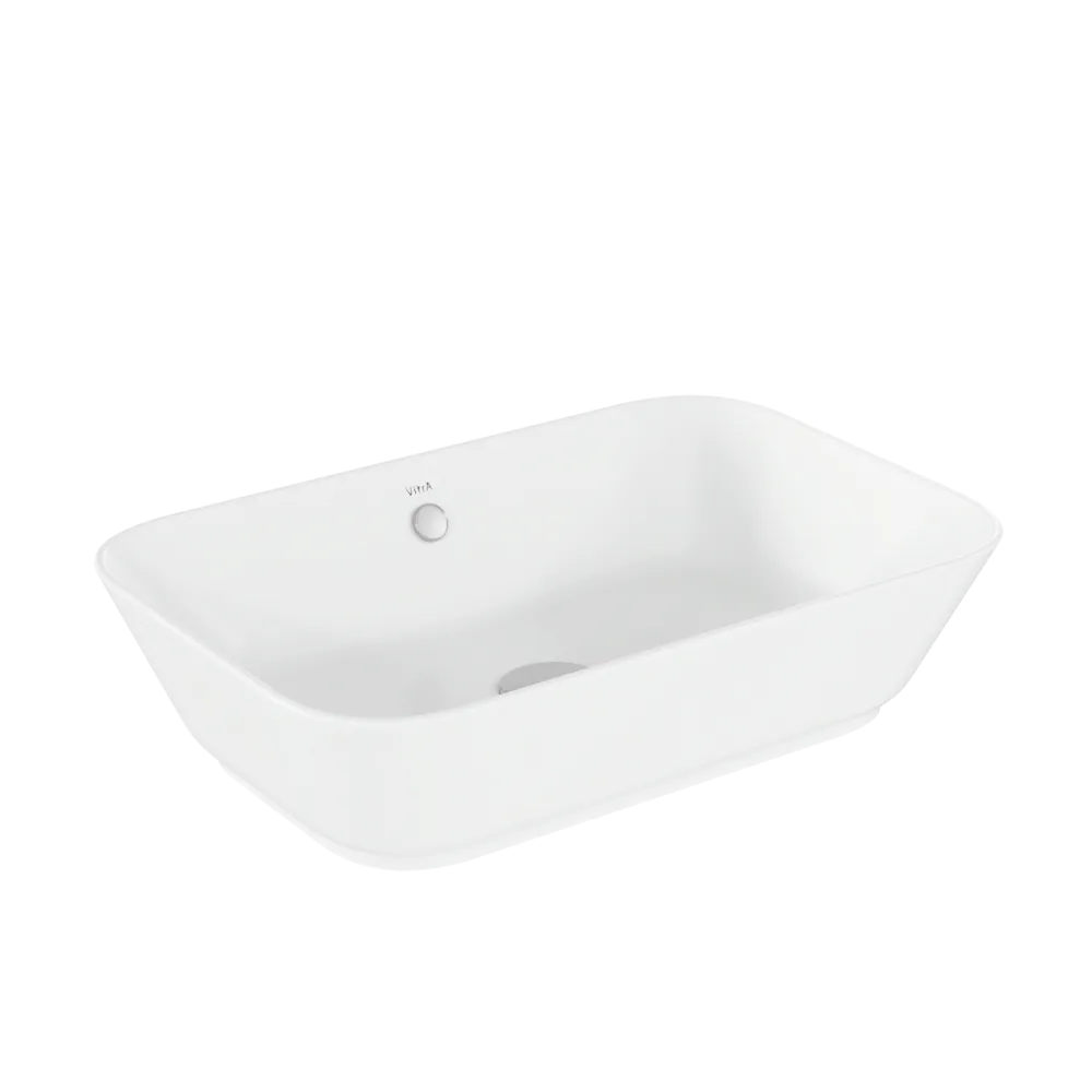 Раковина чаша VitrA Geo, 60 x 39 см, накладная, белая, антибактериальное покрытие Hygiene, белый