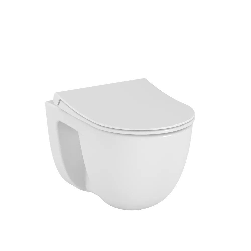 Подвесной унитаз VitrA S40 безободковый SmoothFlush белый санитарный фарфор антибактериальное покрытие Hygiene, белый