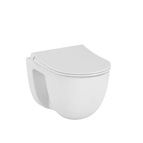 Подвесной унитаз VitrA S40 безободковый SmoothFlush белый санитарный фарфор антибактериальное покрытие Hygiene, белый