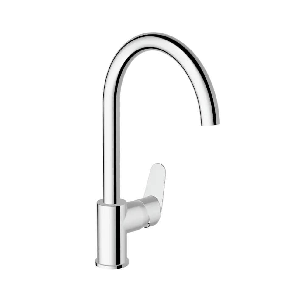 Смеситель для кухни VitrA Flow Round, с поворотным изливом, однорычажный, хром