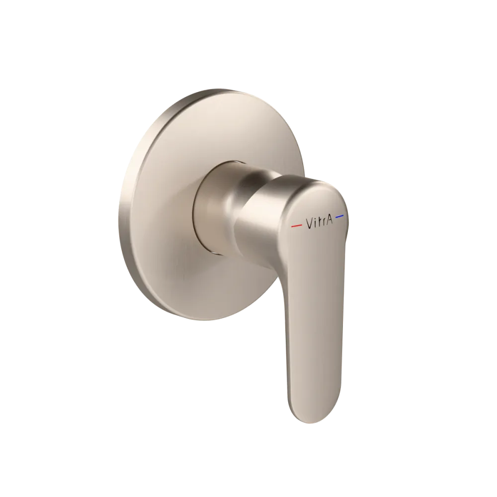 Встраиваемый смеситель для ванны VitrA Root Round, брашированный, брашированный никель