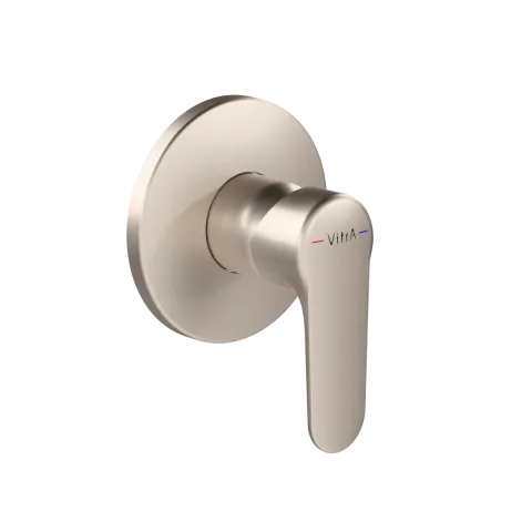 Встраиваемый смеситель для ванны VitrA Root Round, брашированный, брашированный никель