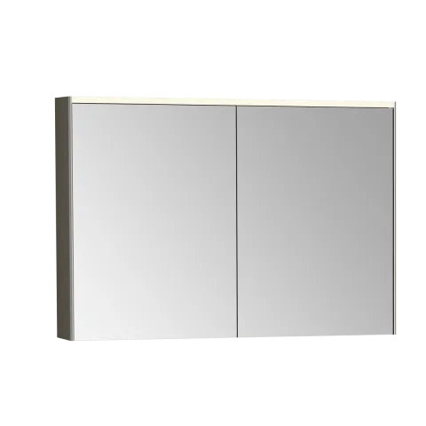 Зеркальный шкаф VitrA Core, 100 см, брашированный хром с подвесткой