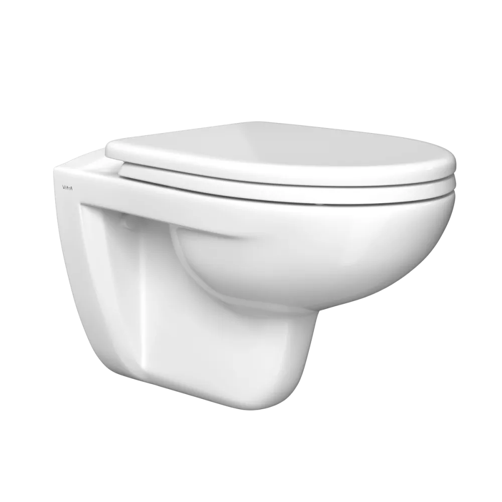 Подвесной унитаз VitrA S10, безободковый SpinFlush, белый, санитарный фарфор, антибактериальное покрытие Hygiene, белый